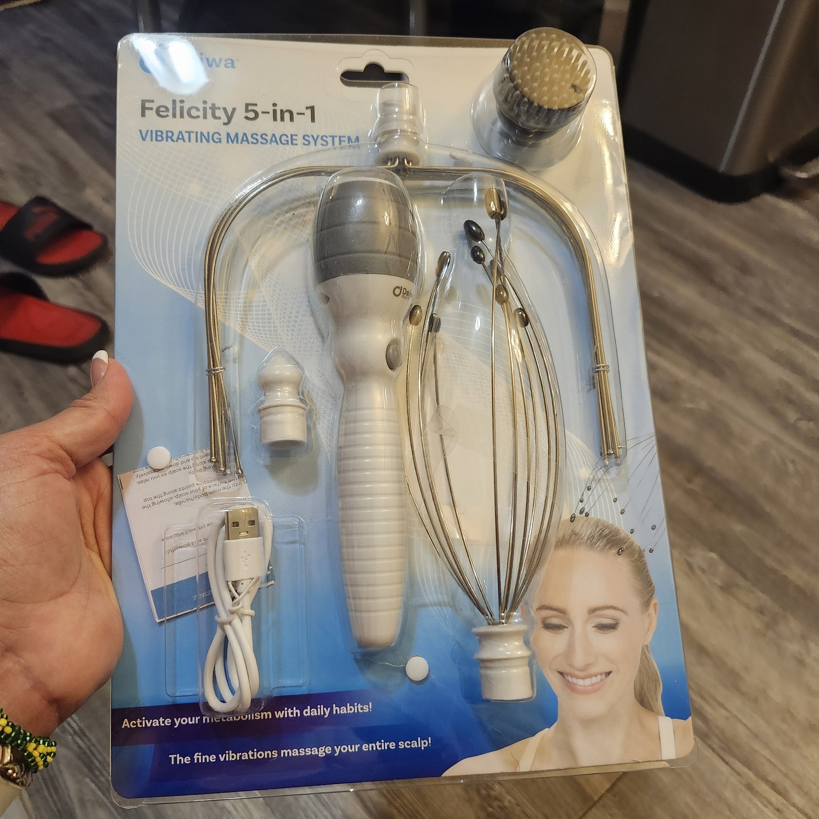 5-in-1 Electric Scalp Massager USB Rechargeable Head & Body Massage Tool