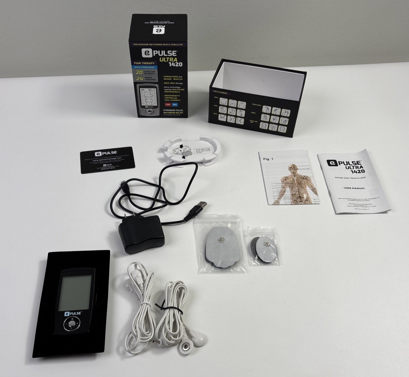 ePulse Ultra 1420 Tens Massager Powered Muscle Stimulator EMS open box