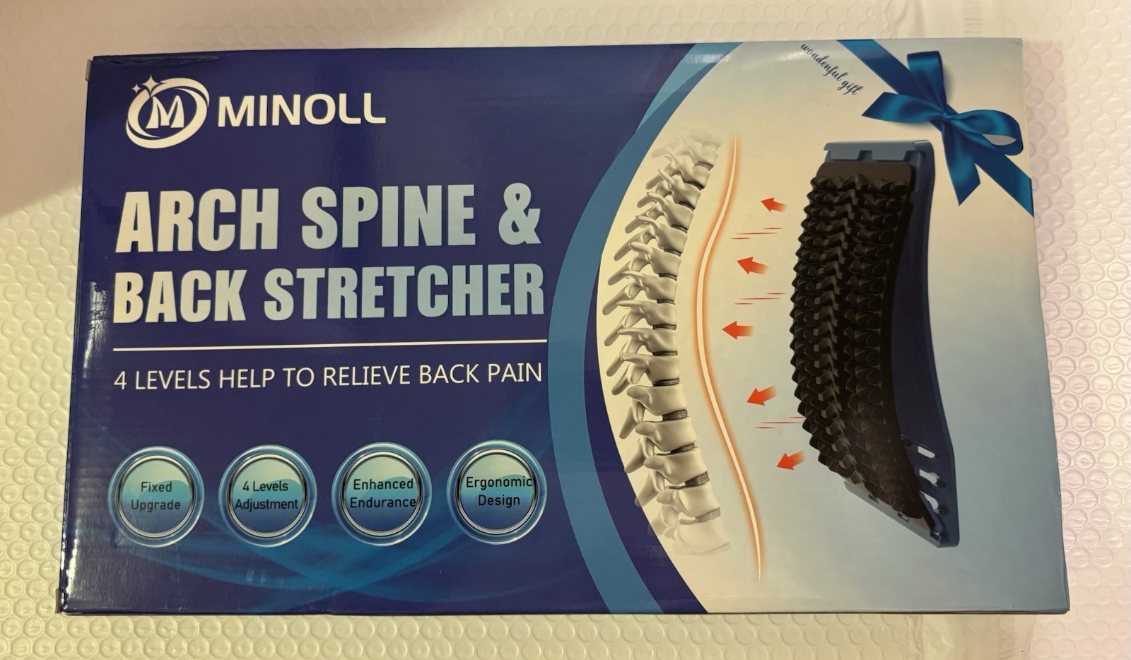 MINOLL ARCH SPINE & BACK STRETCHER 4 LEVELS ADJUSTMENT – ENHANCED ENDURANCE NEW