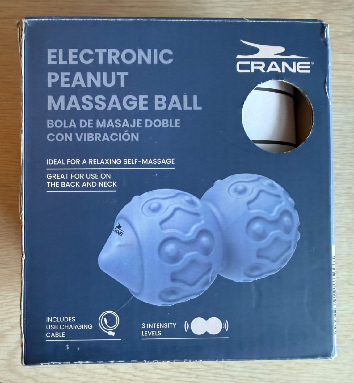 Peanut Massage Ball for Muscle Relaxation – 3 Intensity Levels/USB Rechargeable