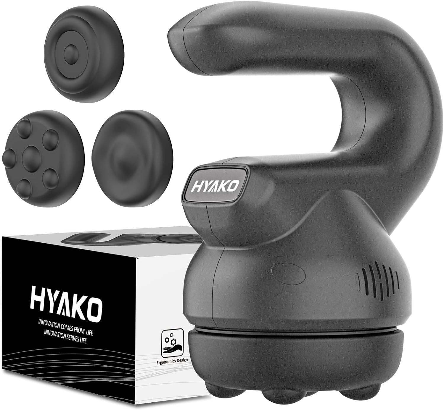 HYAKO Mini Orbital Buffer Massager Adjustable Speed