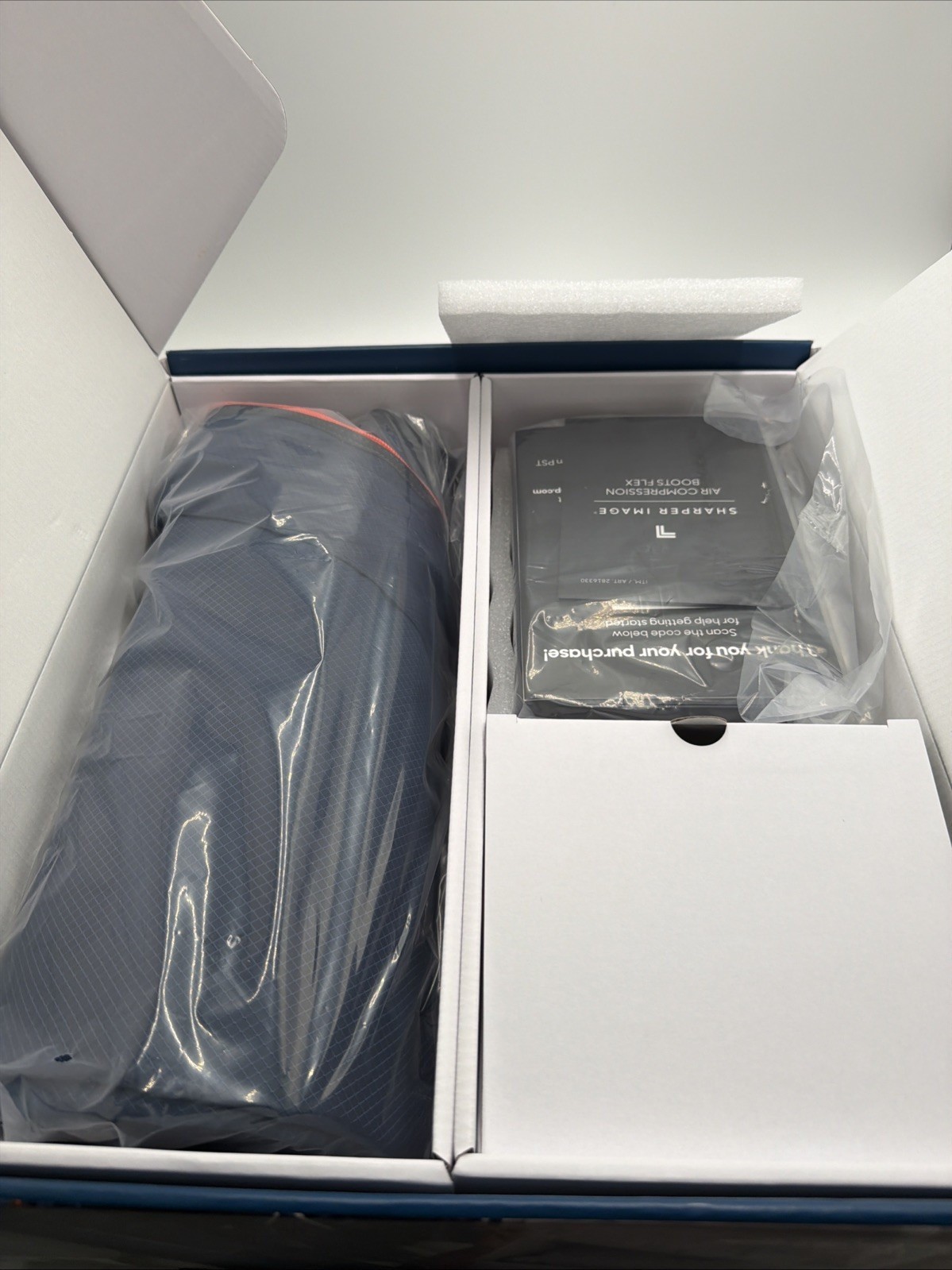 Sharper Image Air Compression Boots Flex Leg Recovery System Large/X-Large Blue