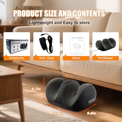 Shiatsu Foot Massager with Heat & Rollers – Electric Calf & Ankle Relief Machine