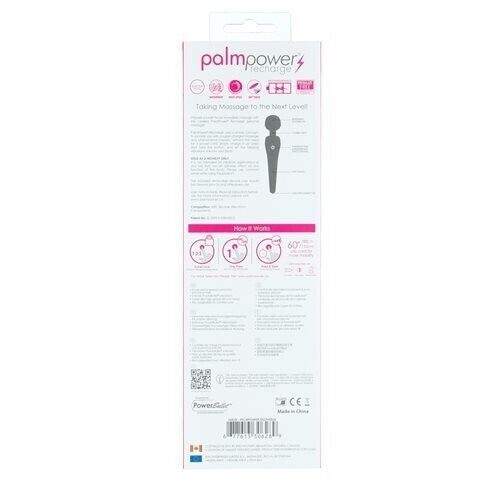 Palm Power Personal Wand Silicone Body Massager Fuschia – Super Strong