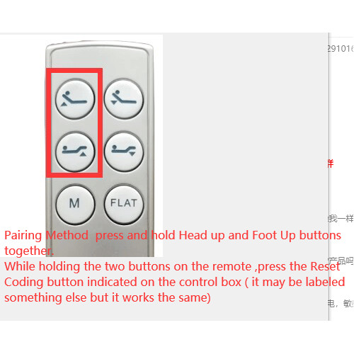 Universal Remote Control For Costway EP24938 HJA58 ML190 Adjustable bed base