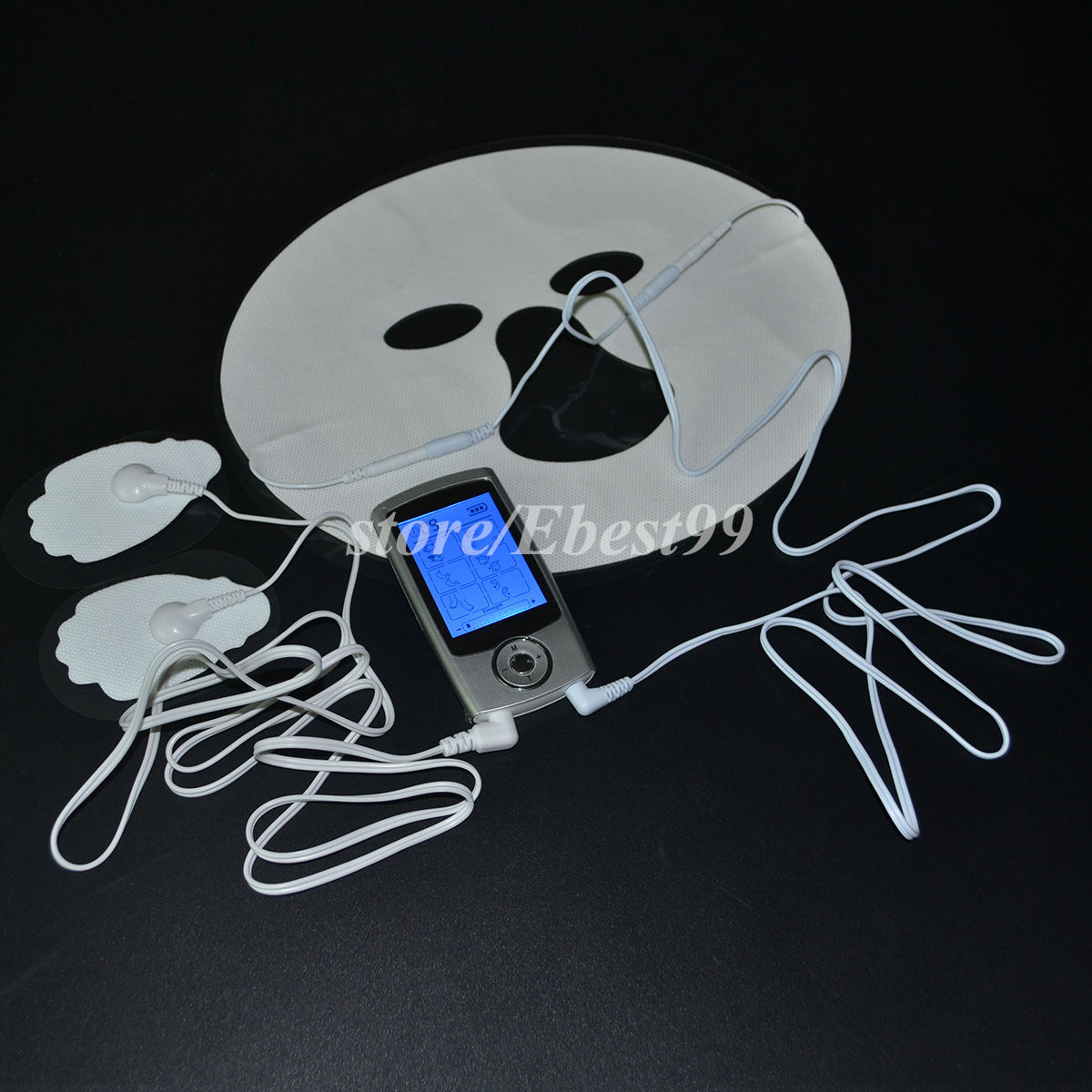 16 Program Electrode Pulse Therapy TENS EMS Massager+Massage Face Eye Masks