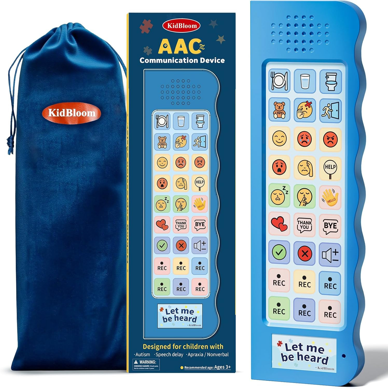 Kidbloom AAC Device for Autism, Communication Device for Nonverbal Kids with 6