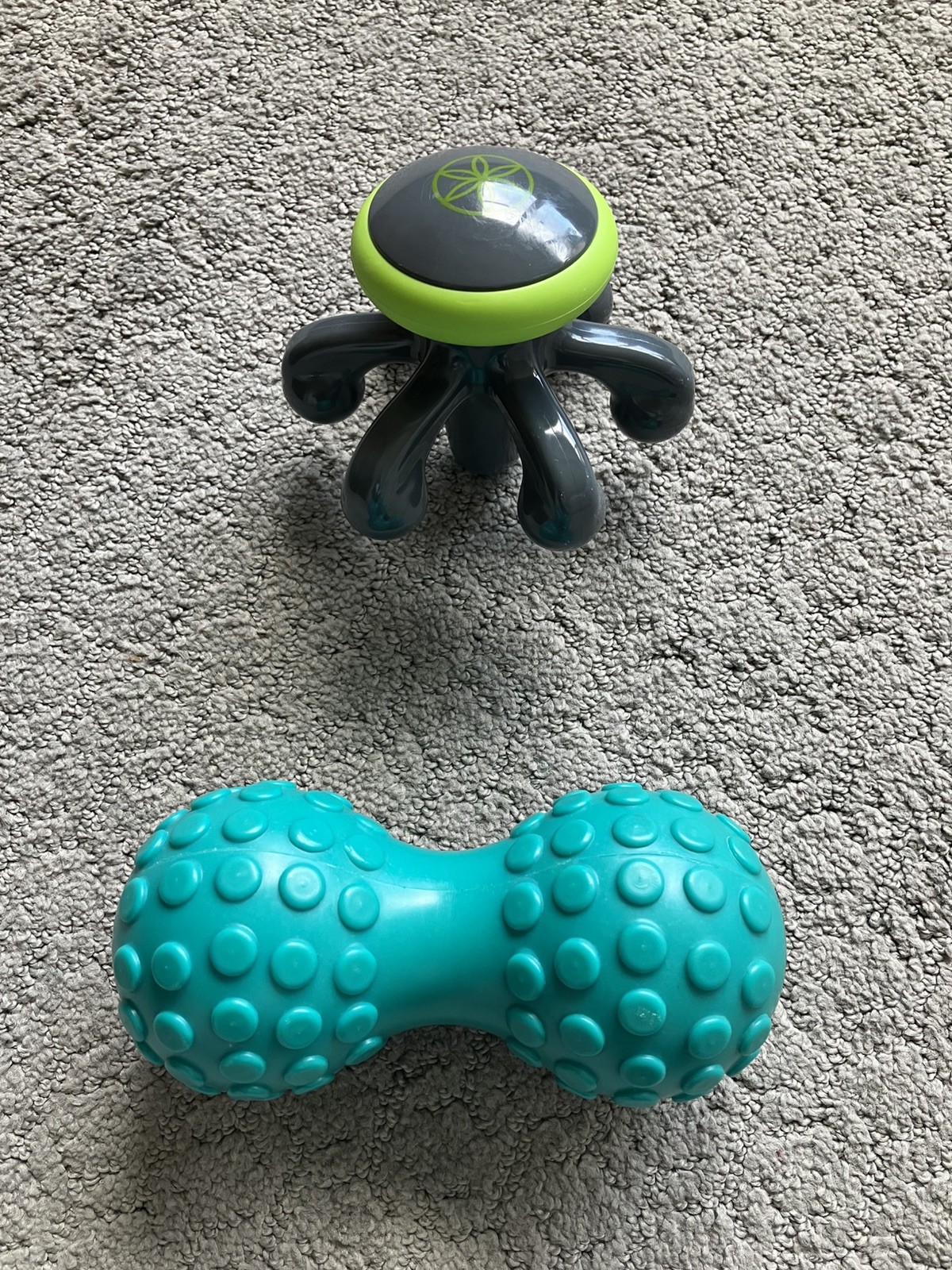 Gaiam Restore Multi-Point Deep Tissue Massager & Inflatable Back Massage Roller