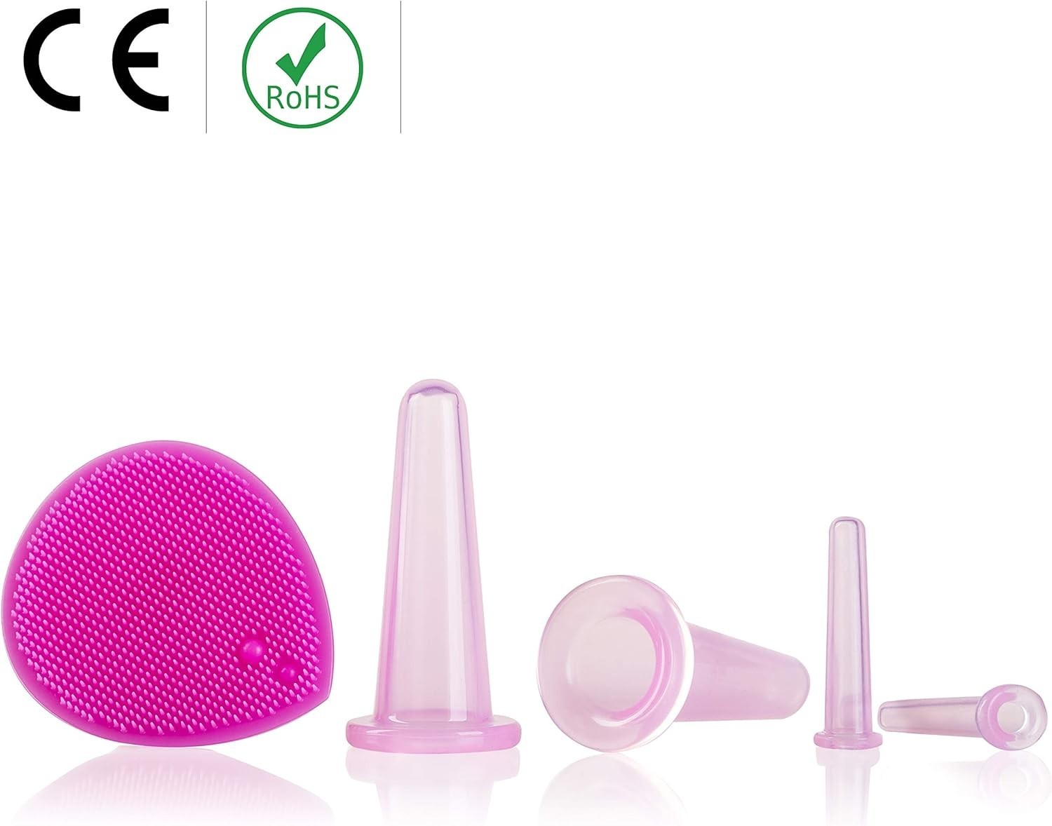 Double Chin Reducer & Anti-Aging Face Cupping System with Silicone Cups