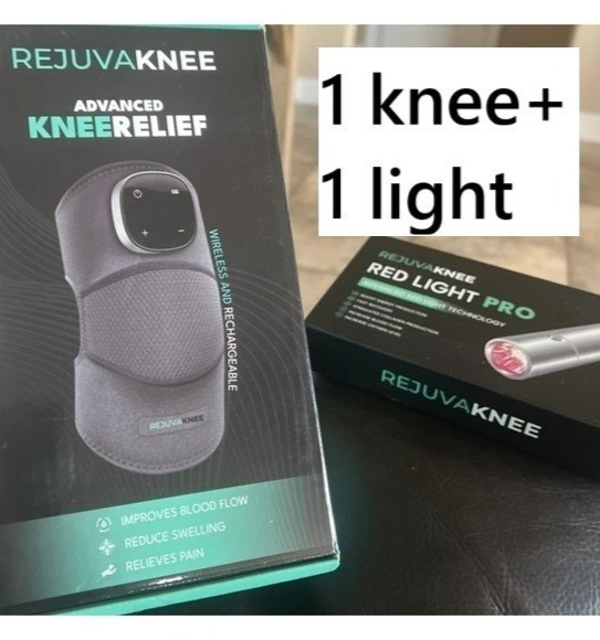 1Set of RejuvaKnee Advanced Knee Relief Wireless Heat Massager+Red Light Pro ea