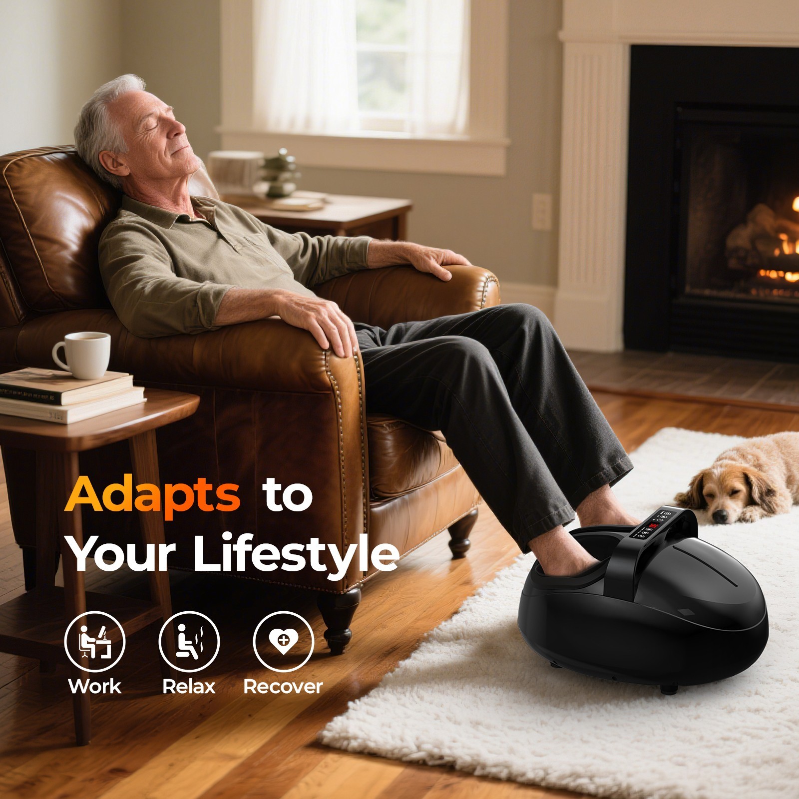 Foot Massager with Heat, FSA Eligible Deep Kneading Therapy Air Compression