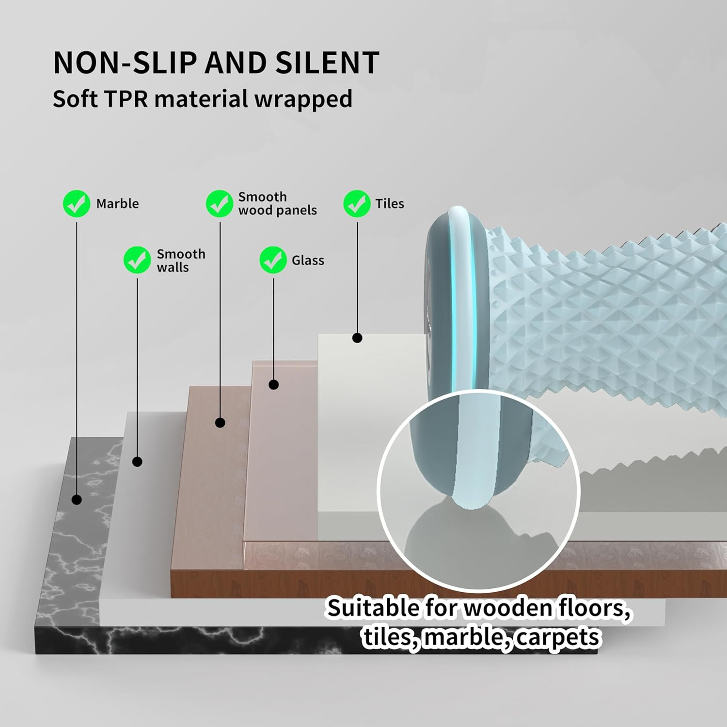 Foot Roller Massager for Plantar Fasciitis Relief, Portable Silent Deep Tissue M