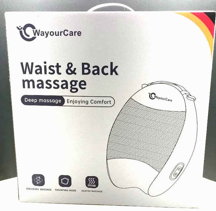NEW Waist and Back Massager adjustable settings kneading Heat thumping large USB