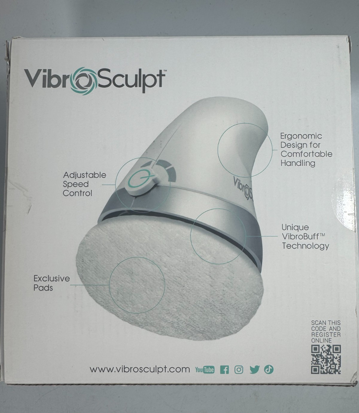 VibroSculpt Relax Body Massager Exclusive Pads Corded Abdomen Legs Arms