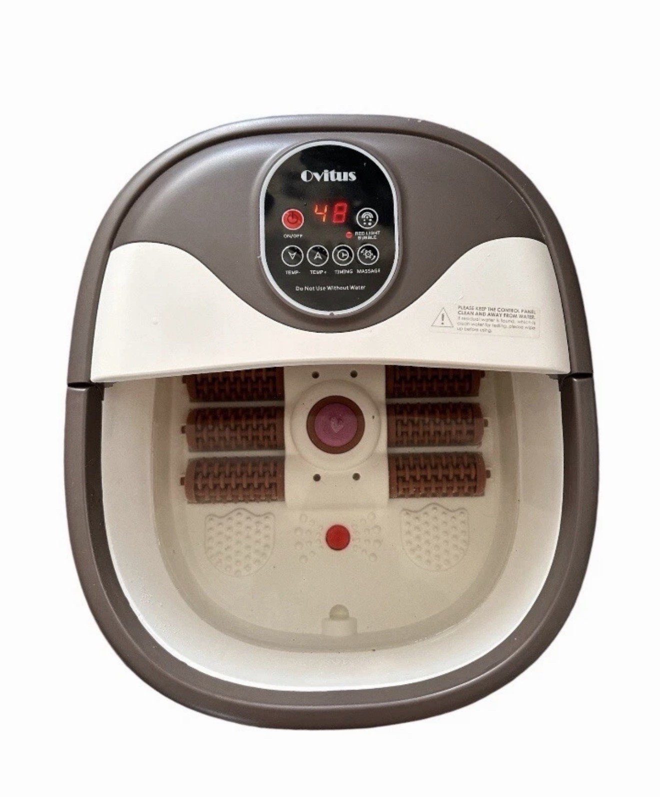 Ovitus Heated Infrared Foot Massage Machine Vibrating White/Gray MM-20C-1