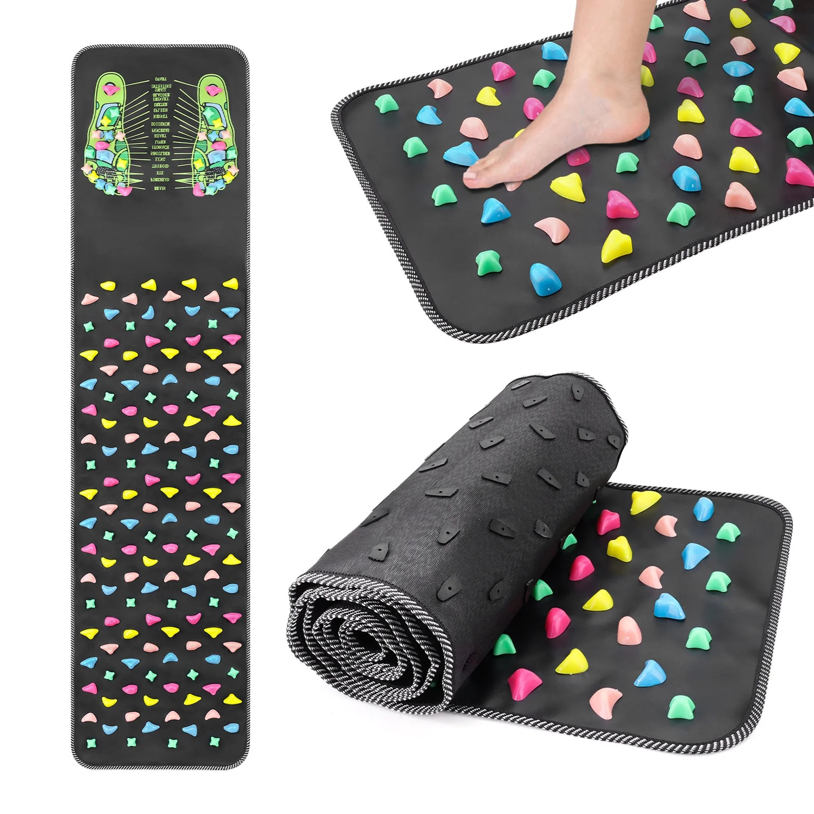 Acupressure Foot Mat Standing Pad Reflexology Massage Points Circulation Relief