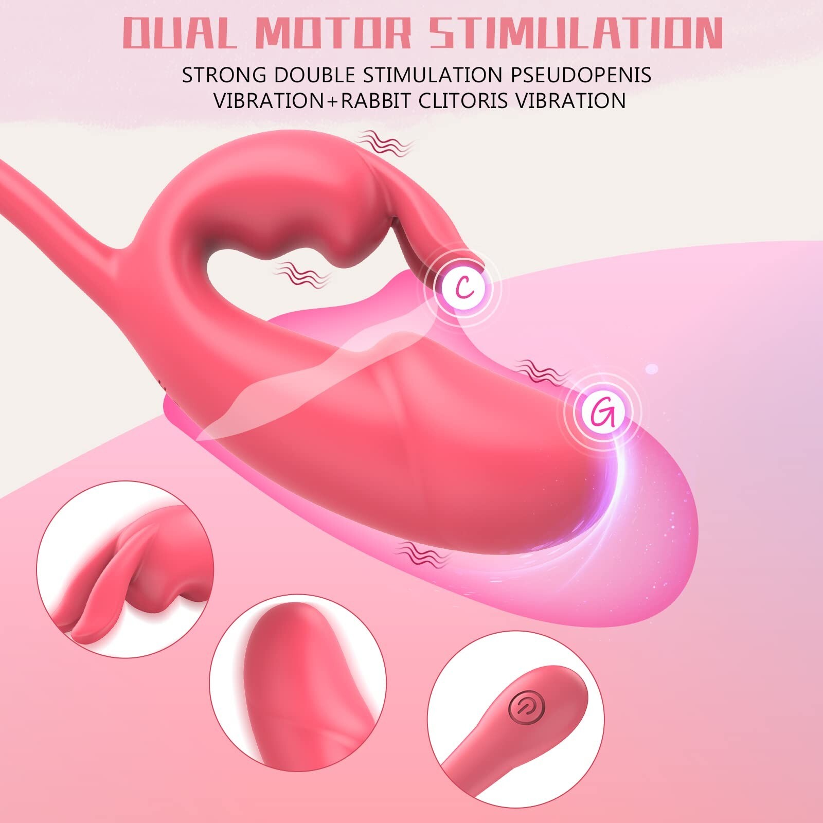 Rabbit Vibrater with App & Remote Control,Waterproof with 9 Powerful Dual Motor
