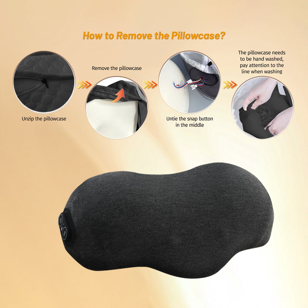 Cervical Pillow for Neck Pain Relief with 3 Heat Levels & 3 Vibration Modes New