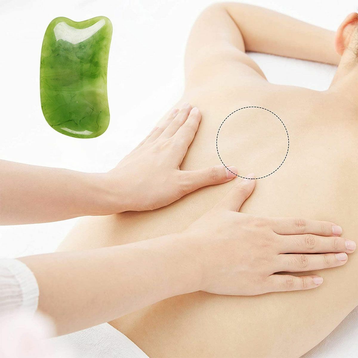 7PCS Gua Sha Natural Resin Quartz Stone Shape Facial Body Massage Board Tool Set