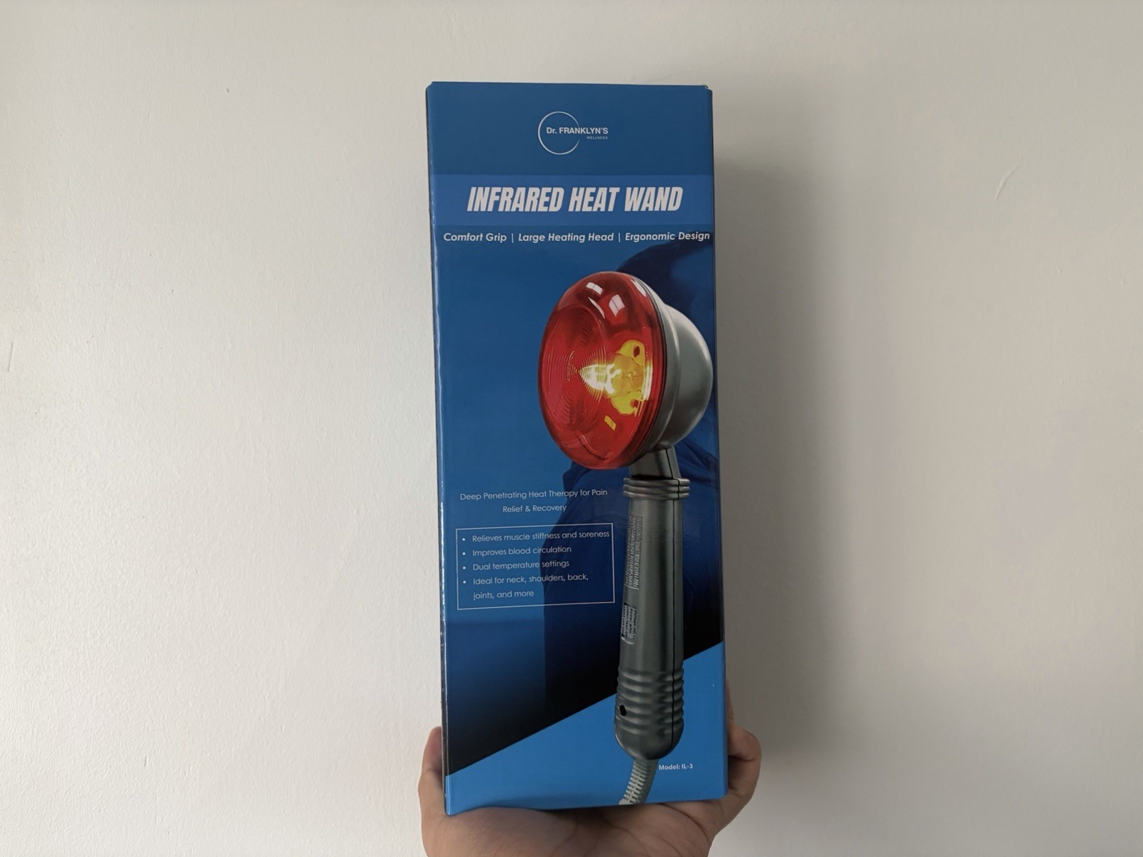Dr. Franklyn’s Wellness Infrared Heated Massage Wand Back/Neck Corded 120V