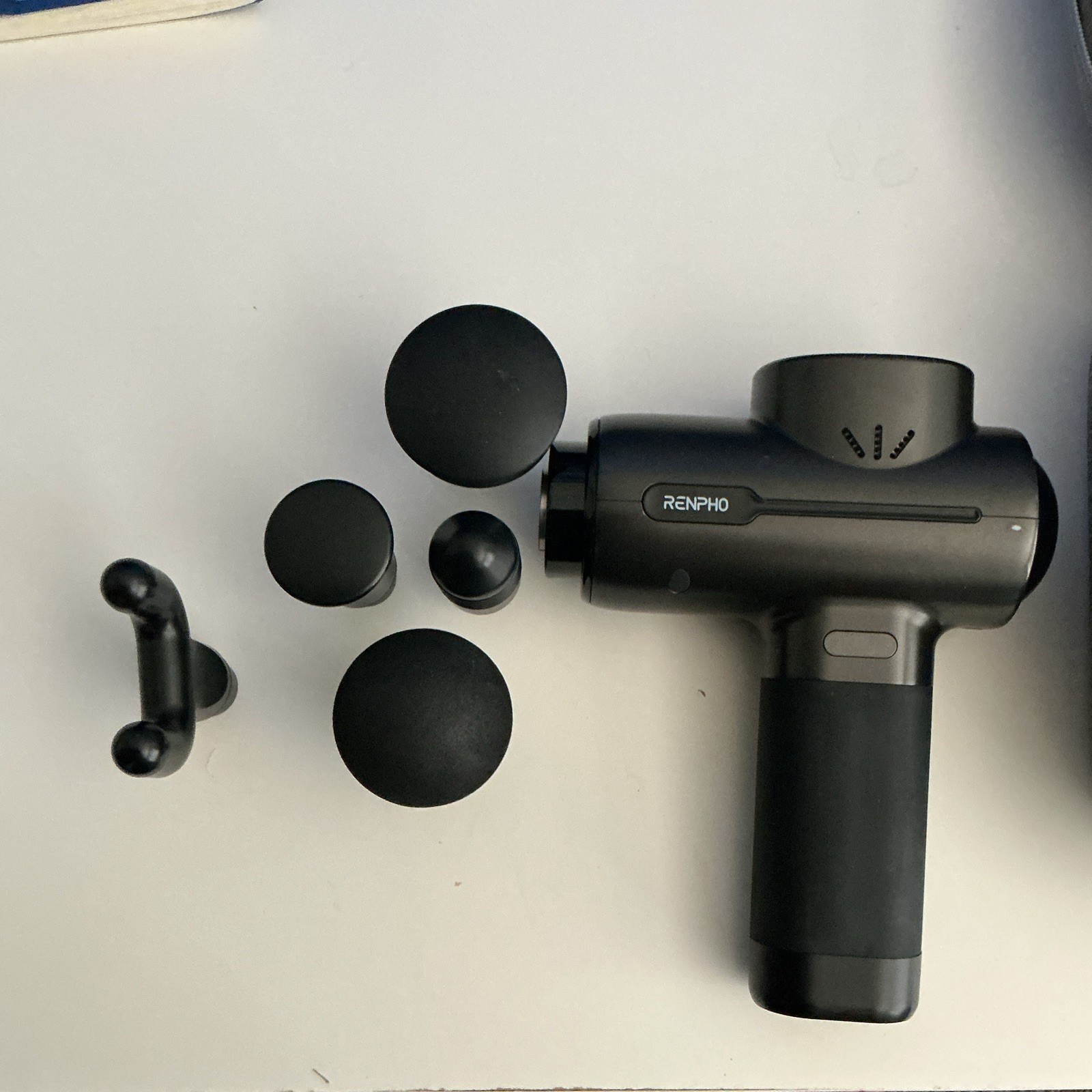 RENPHO Cordless Rechargeable Percussion Massage Gun w/ Case 5 Heads RP-GM001