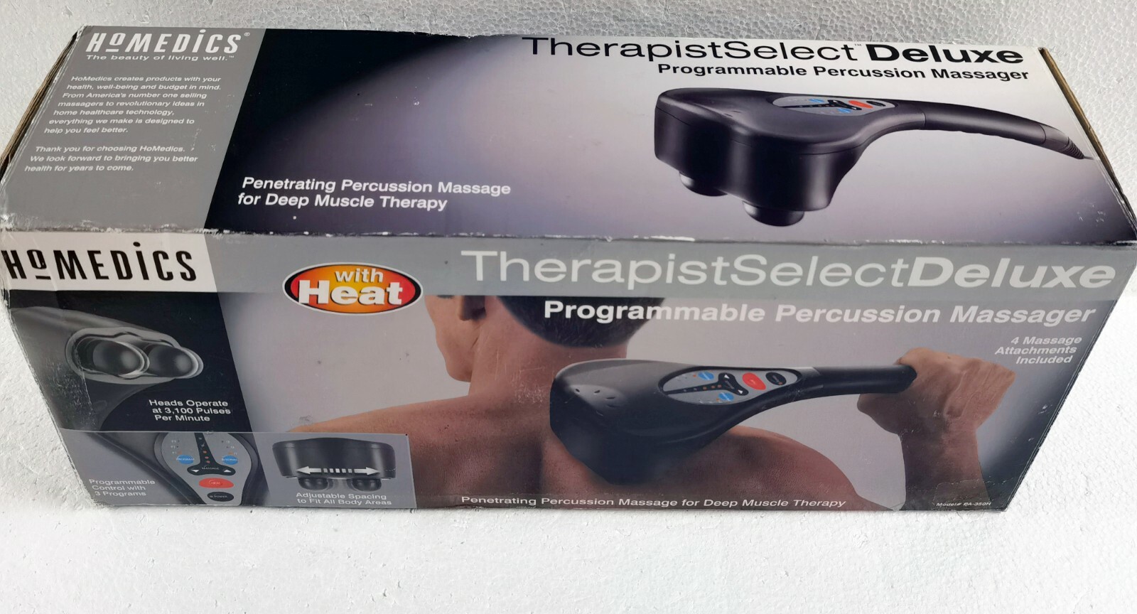Homedics Therapist Select Deluxe Programmable Percussion Massager Heat PA-350H