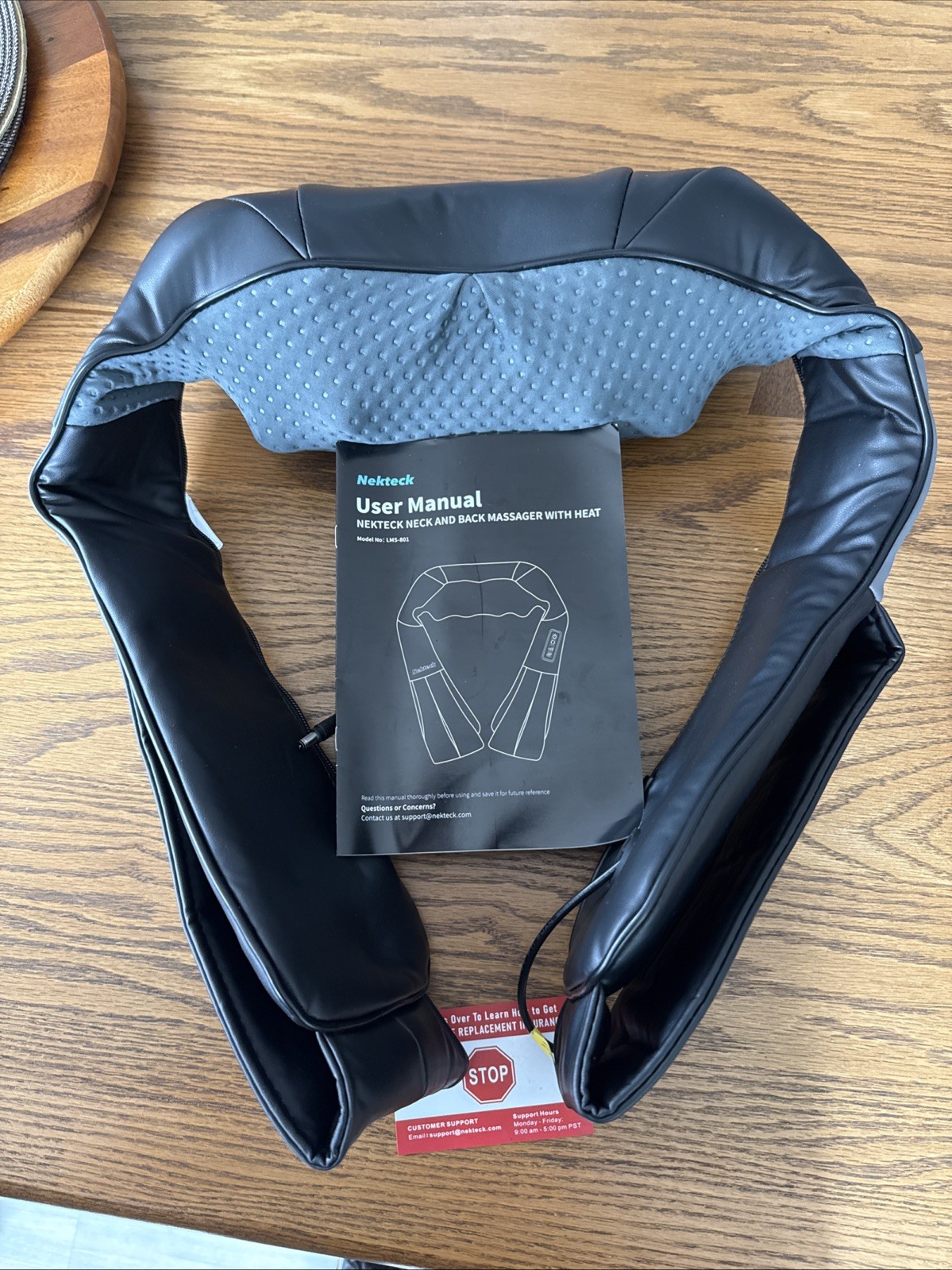 Nekteck Shiatsu Neck and Back Massager with Soothing Heat, Electric Deep Tissue
