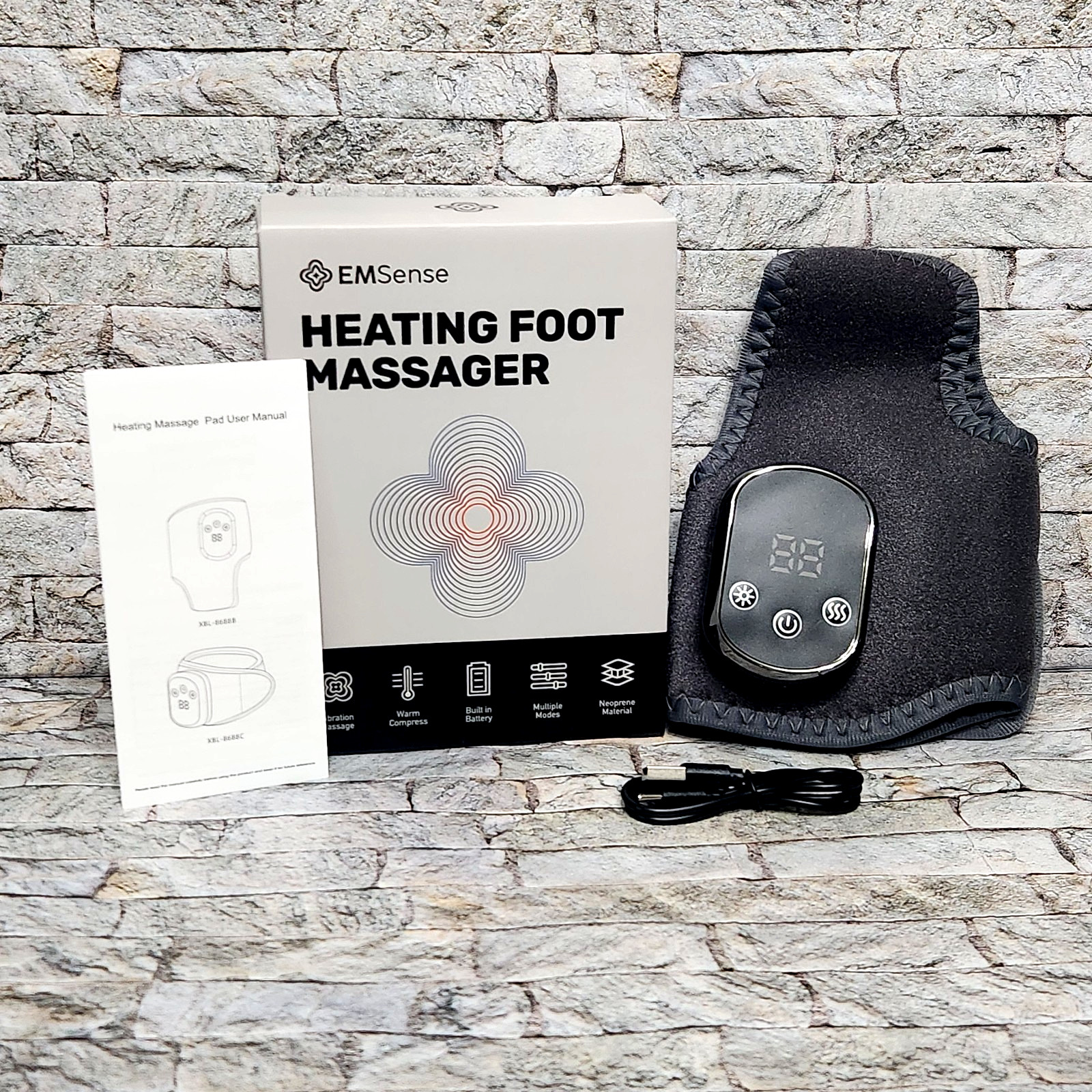 EMSense Pulsating Heating Foot Massager XBL-868 *Relaxing Nerve Neuropathy *New