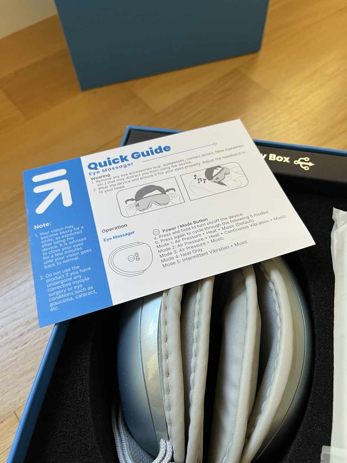 RENPHO Eye Massager RF- EM001 Blue BRAND NEW In BOX