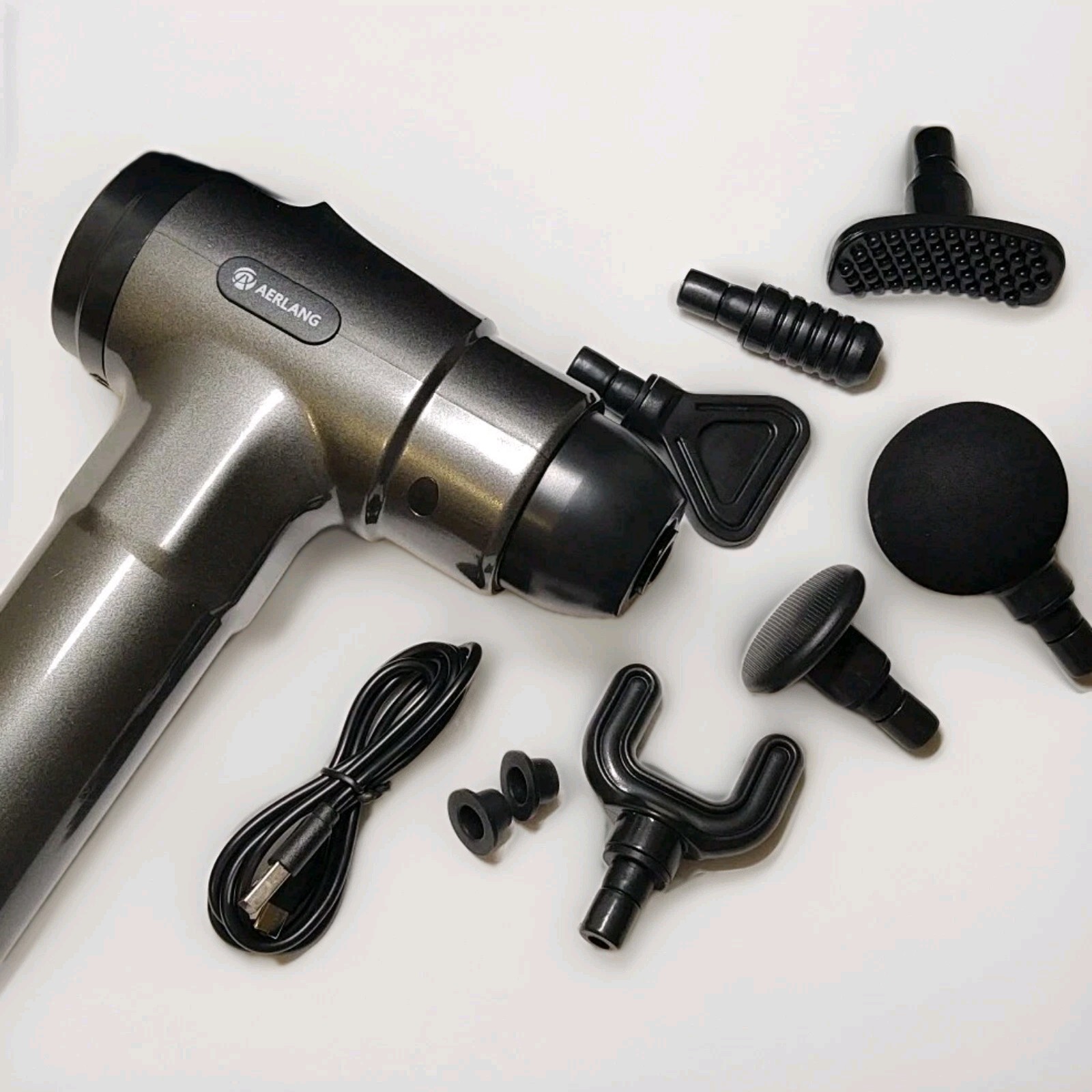 Massage Gun AERLANG Deep Tissue Portable Massager Travel Carrying Case & Manual