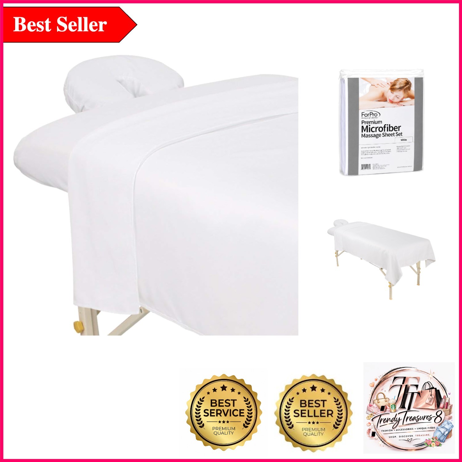Ultra-Light Microfiber 3-Piece Massage Sheet Set for Professional Comfort