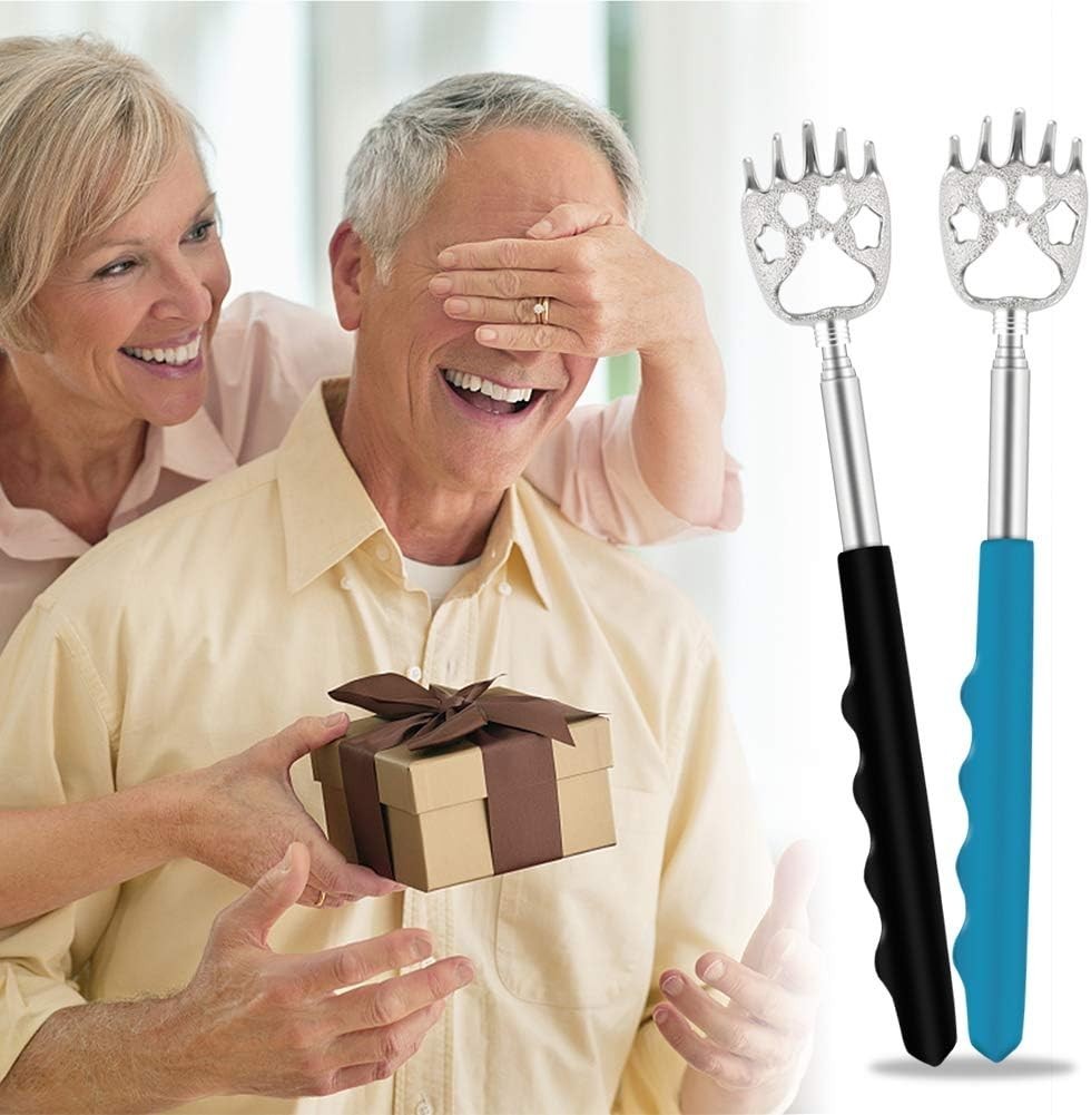 6 Pack Telescoping Back Scratcher Extendable Metal Massager Bear Claw Set Gift