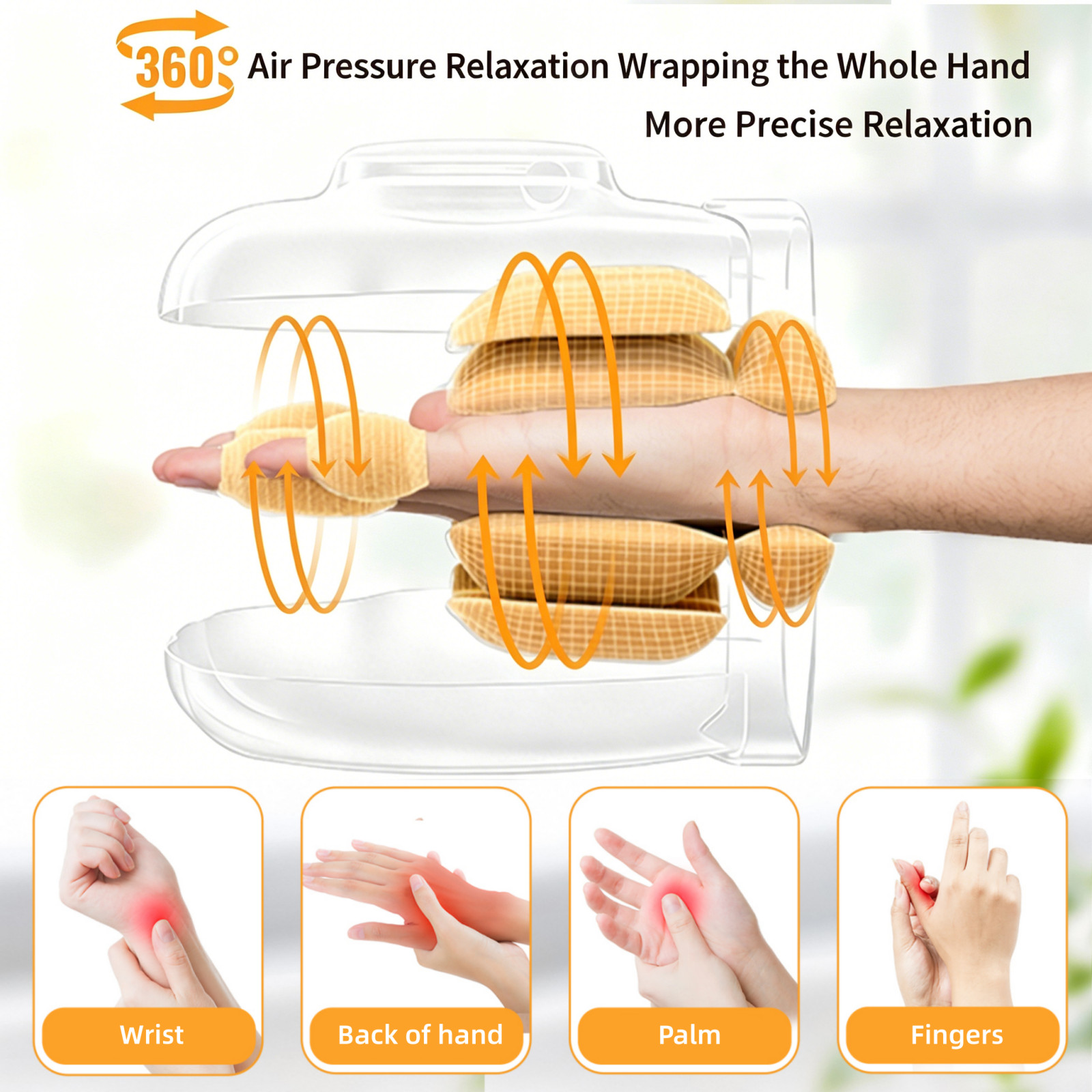Portable Hand Massager Constant Hot 9 Levels Compress For Hand Fatigue Relief US