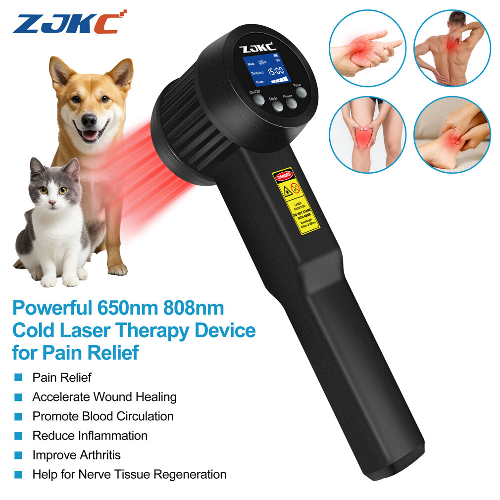 3W Red Infra Light Cold Laser Therapy Device for Dogs Horse Humans Pain Relief