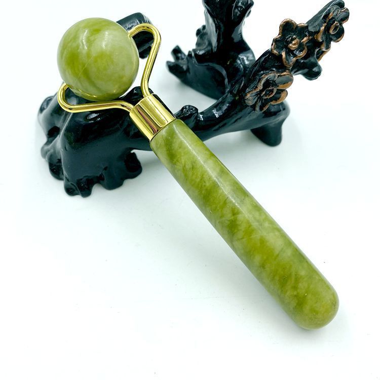 Natural Jade Facial Massage Roller & Gua Sha Set Gift Box Beauty Face Massager