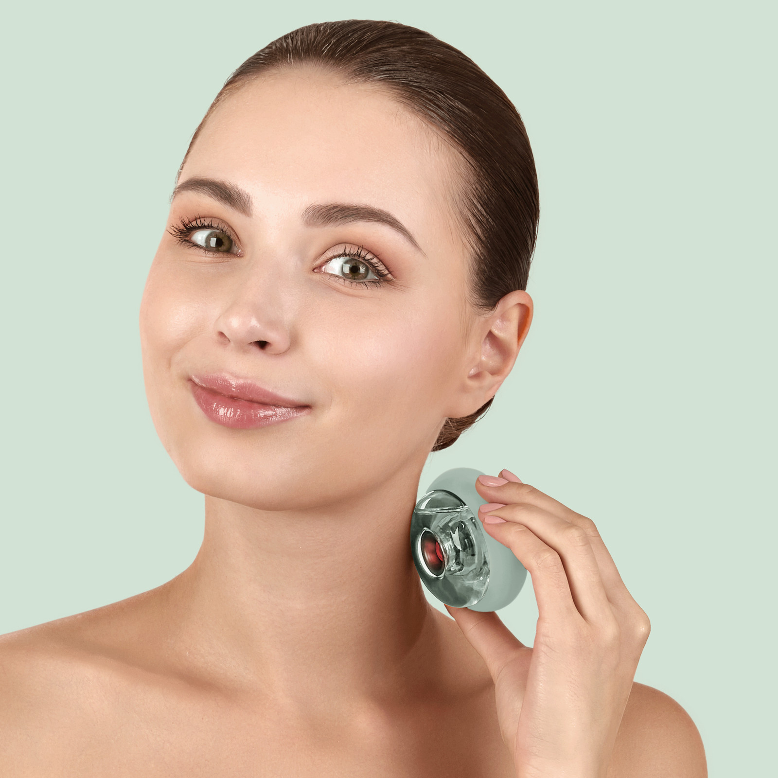 GESKE Sonic Cool & Warm Face and Body Massager 9 in 1 Green