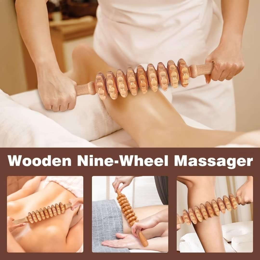 10-in-1 Wood Therapy Massage Tools Wooden Massager for Body Shaping Massage Too