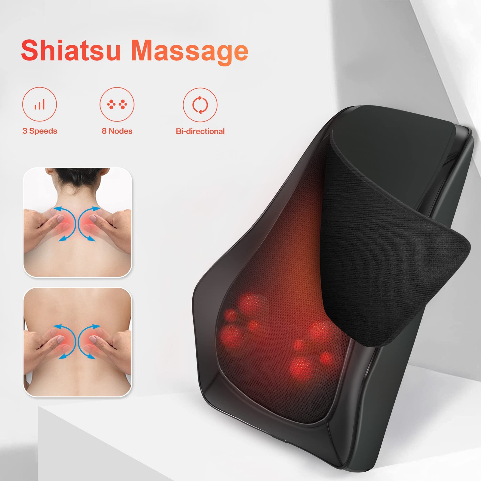 Valentine’s Day Gifts for Her Him,Back Massager with Heat, Shiatsu Neck and B…