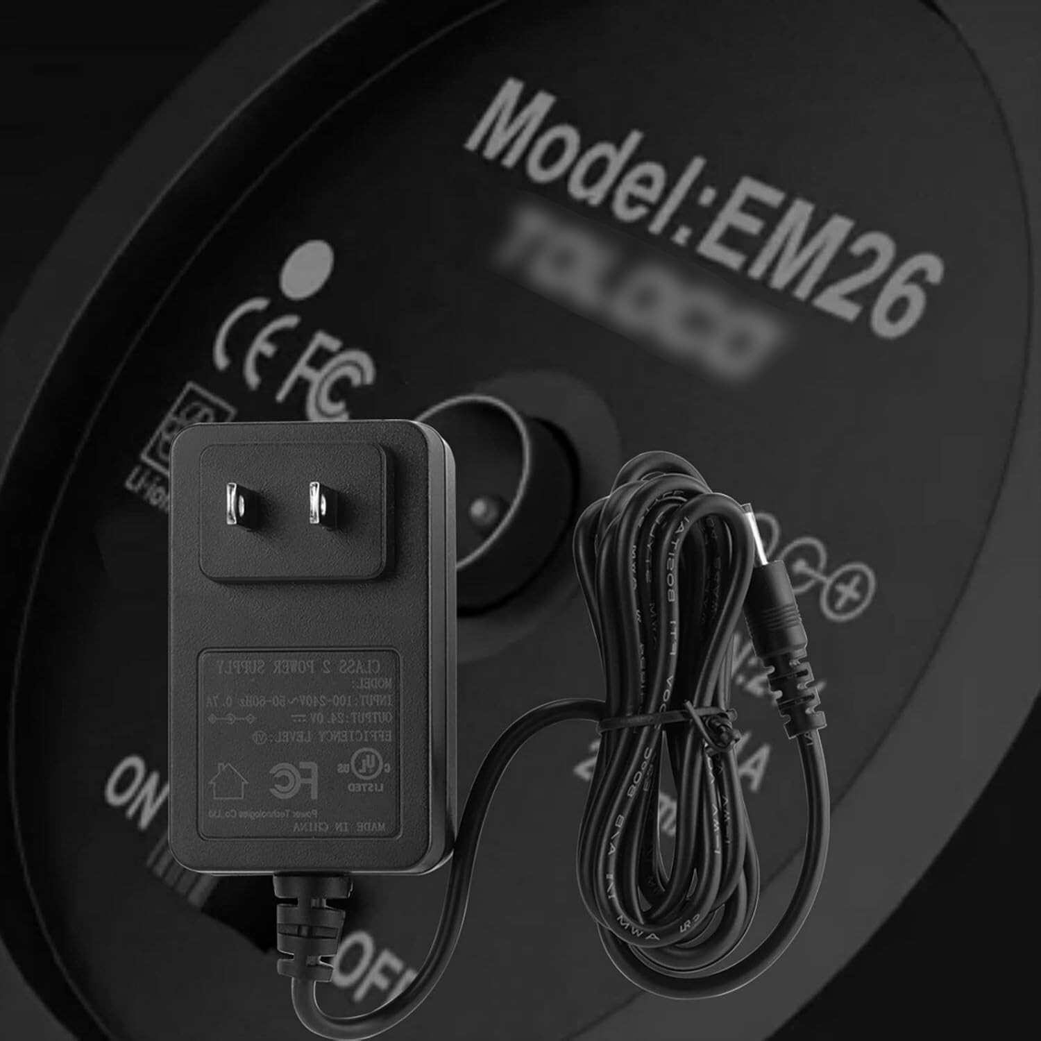 Compact and Safe 24V Charger Replacement for AERLANG Massage Guns – 5ft Cord