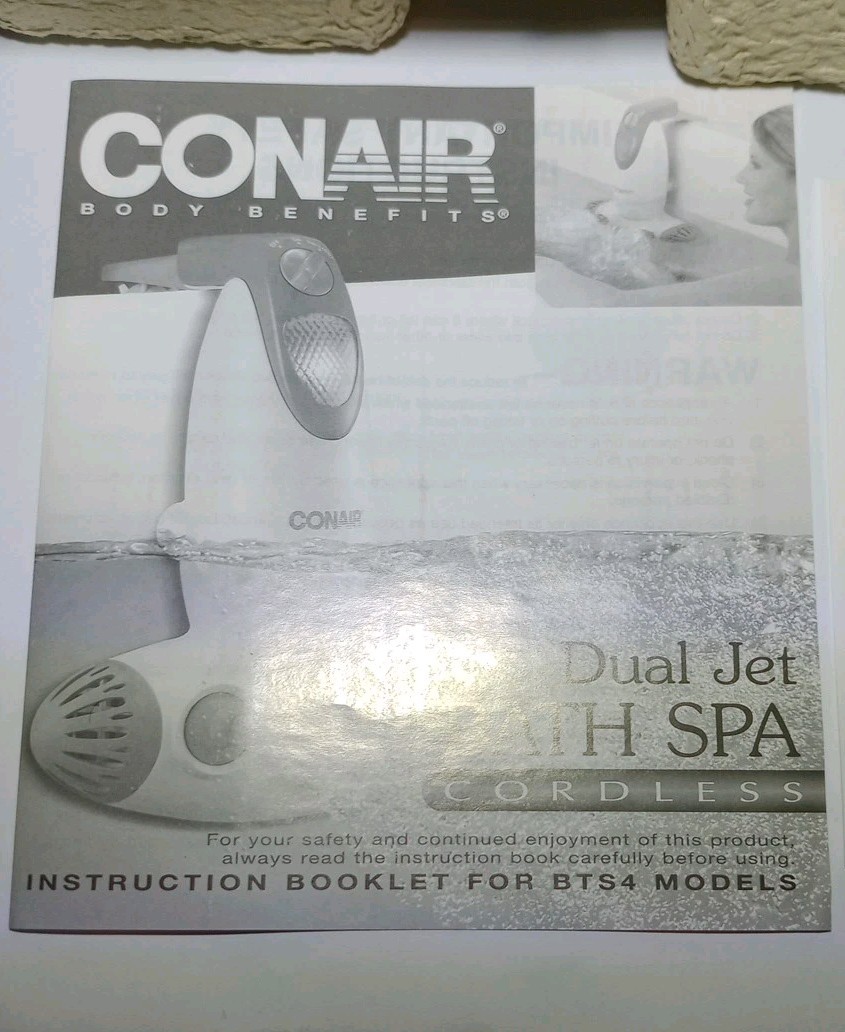 Conair Body Benefits Deluxe Hydro Bath Spa BTS7 Dual Hydro Jet Action EUC