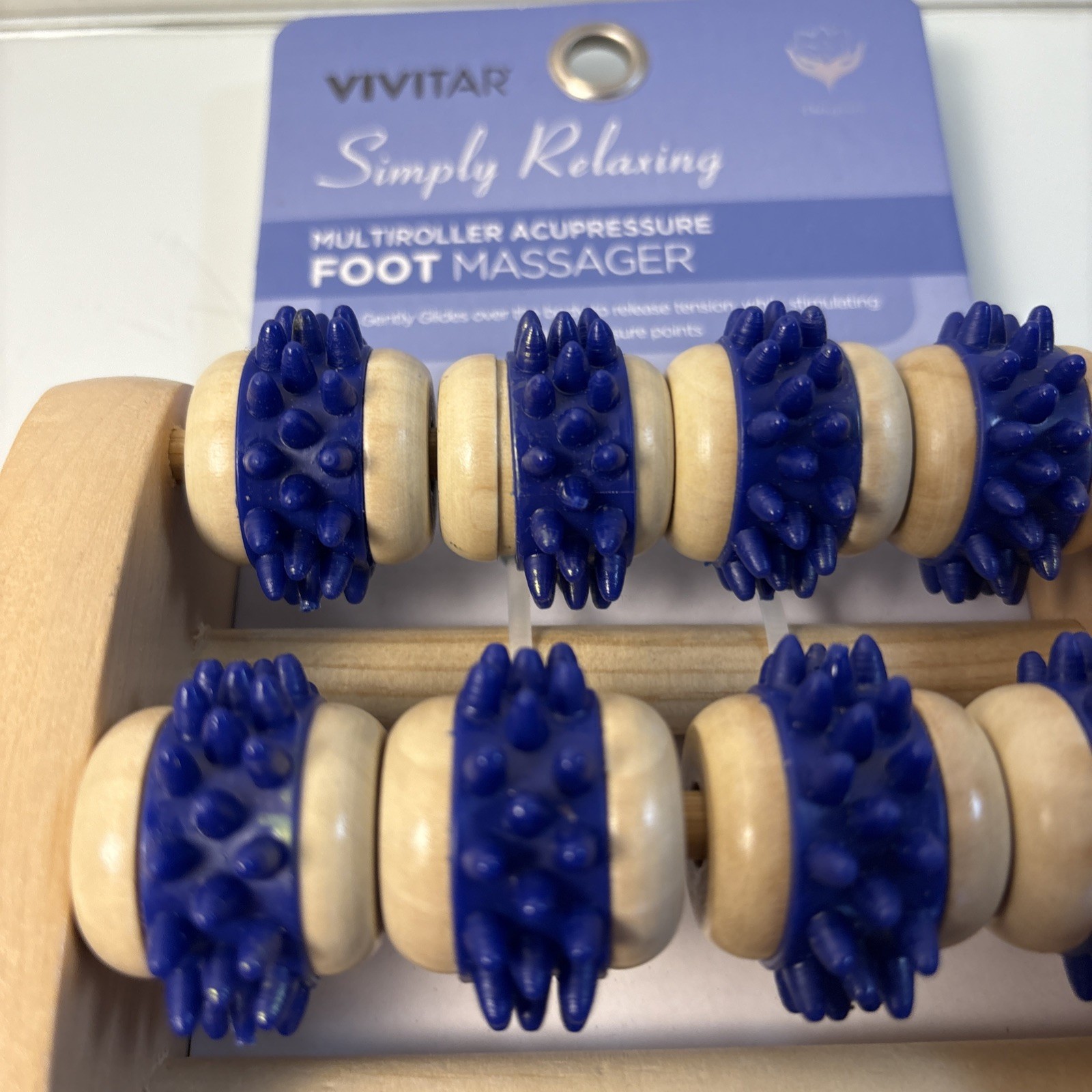 Vivitar Simply Relaxing Multroller Acupressure Foot Massager Wood