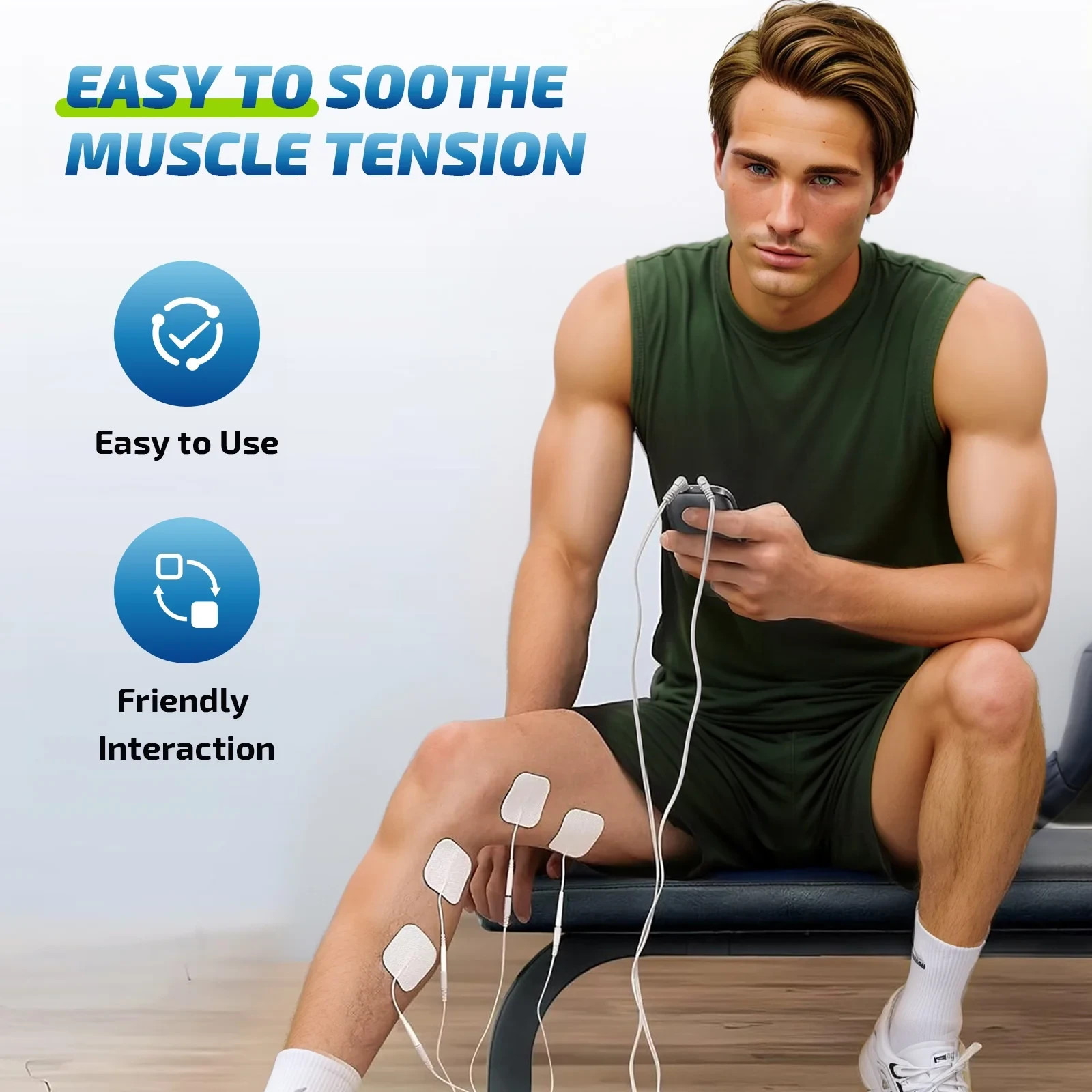 TENS Unit EMS Muscle Stimulator 36 Mode Rechargeable Dual Channel 10 Pad Massage