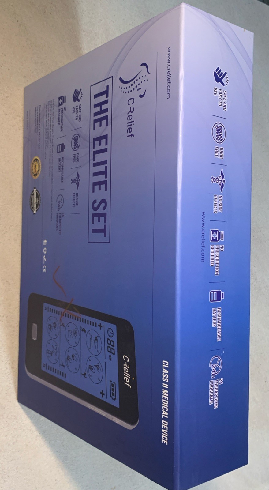 THE ELITE SET CR-1360 Muscle Stimulator Pulse Massager Electrotherapy Device
