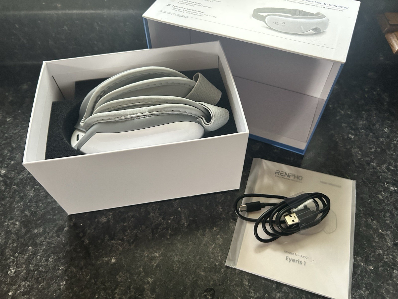 RENPHO Eyeris 1 Electric Eye Massager Heated Bluetooth Speakers Foldable
