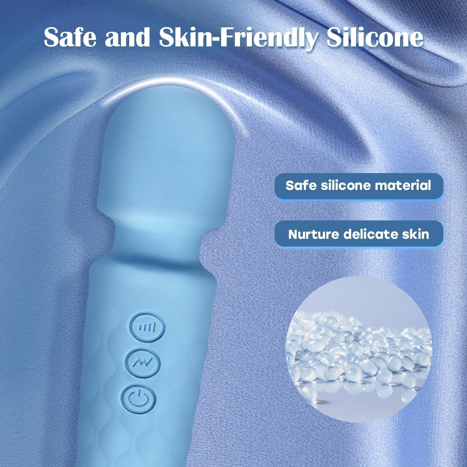 Versatile Silicone Massager – Travel Size, 9 Speeds, Waterproof Design