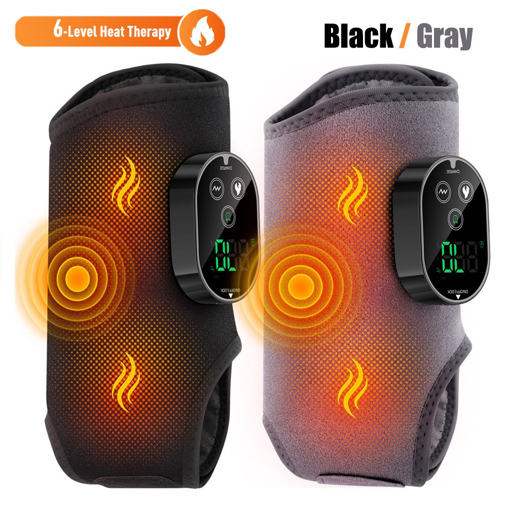 4in1 Electric Foot Ankle Massager Relieve Pain 6 Heat Levels, 3 Vibration Modes