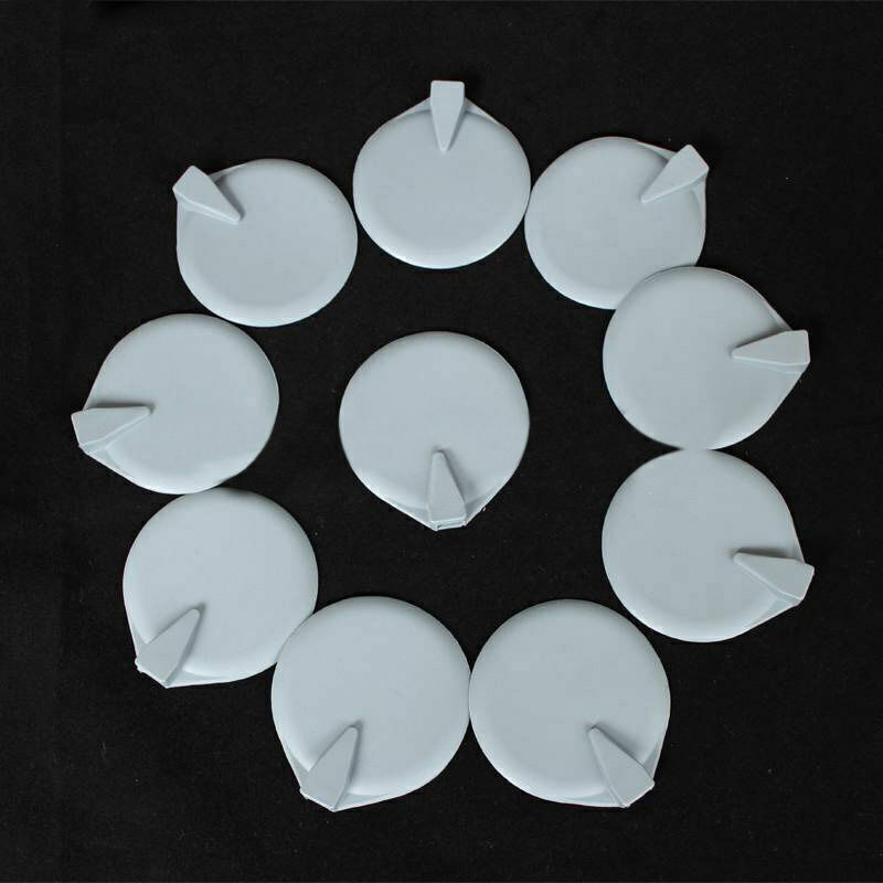 10 Pieces 9.5cm Rubber Round Replace Electrode Pads For Microcurrent Machine