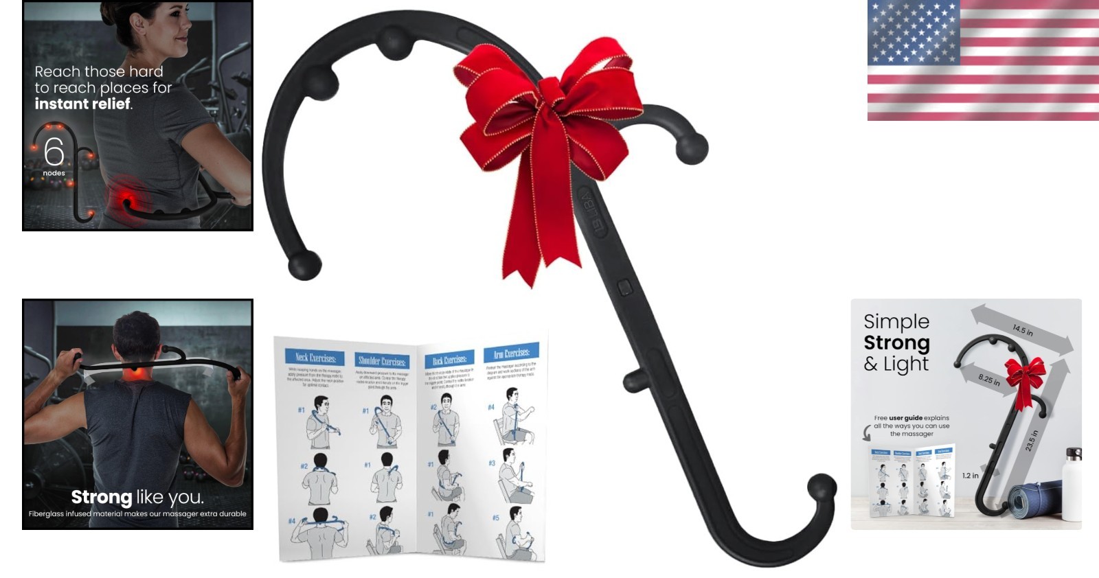 Compact & Lightweight Handheld Massager for Deep Tissue Pain Relief – Gift Idea