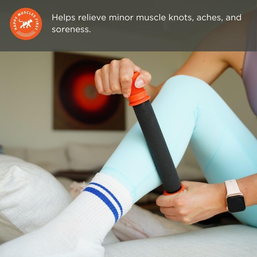 Tiger Tail 11in Massage Stick Portable Roller, Handheld, Deep Tissue Foam Roller