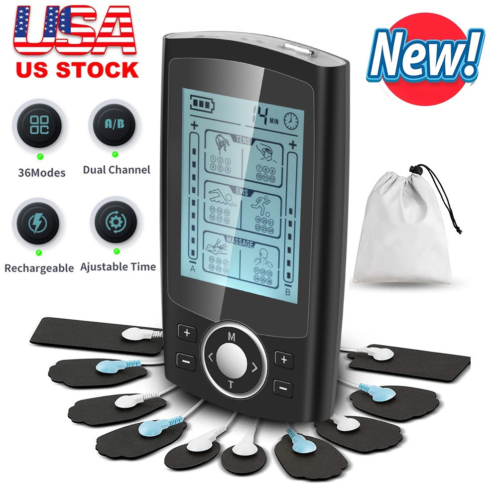 36 Modes Tens Unit Muscle Stimulator Full Body Electronic Therapy Device Machine